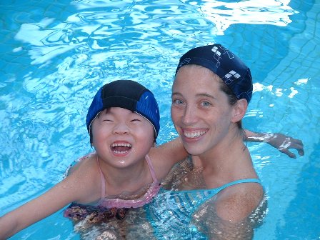 picture of danielle in pool