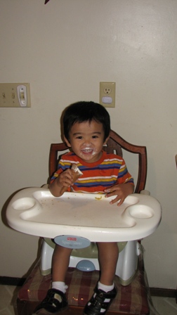 picture of Hudson in high chair