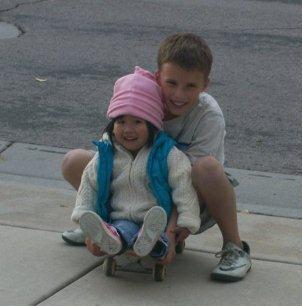 Liz Weeks and brother